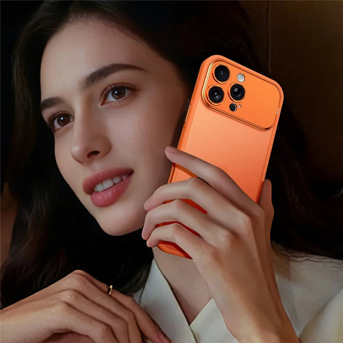 SULADA For iPhone 16 Pro Case Transfer to 17 Pro PC TPU Anti-drop Phone Cover - Orange - 6