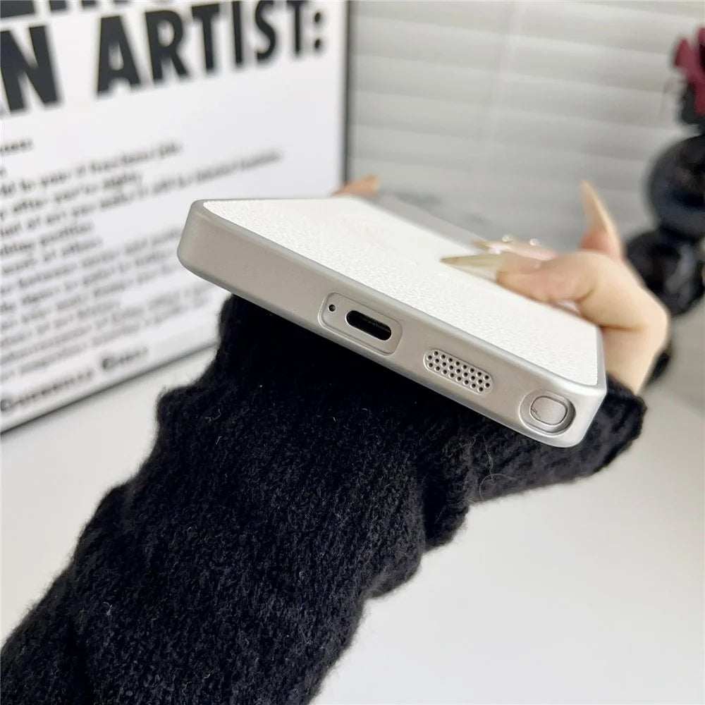 For Samsung Galaxy S26 Ultra Magnetic Case Precise Cutouts Textured PU Leather Coated PC + TPU Phone Cover - White - 5