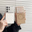 For Samsung Galaxy S25 Ultra Case Precise Cutouts Textured PU Leather Coated PC + TPU Phone Cover - Khaki - 3