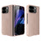 For Google Pixel 10 Pro Fold Case PU Leather PC Litchi Coated Phone Cover with Screen  /  Lens Film  - Gold - 1