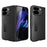 For Google Pixel 10 Pro Fold Case Litchi Texture PU+PC Invisible Kickstand Phone Cover with Screen  /  Lens Film - Texture Black - 1