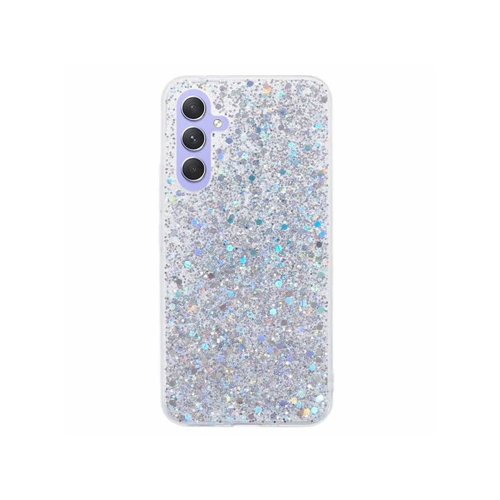For Samsung Galaxy S26+ Case Shockproof Soft TPU Phone Cover Glittery Design - Silver - 1