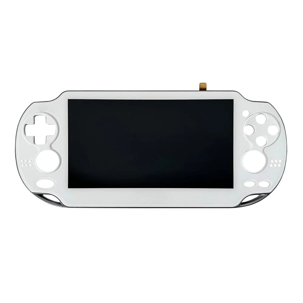 For Sony PlayStation Vita 1000 OEM Grade S Sharp LCD Screen and Digitizer Assembly with Case Replacement Part (without Logo) - White - 2