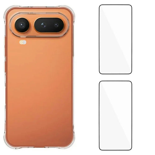 WANLONFENG For Honor Magic8 Pro Air 5G TPU Case  WL2 Series 2.0mm Phone Cover with 2Pcs Tempered Glass Films - Transparent - 1
