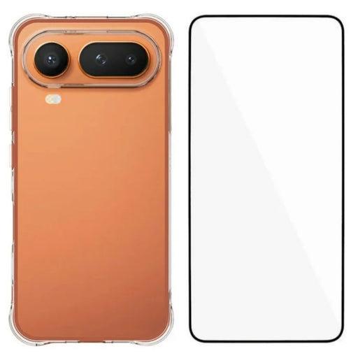 WANLONFENG For Honor Magic8 Pro Air 5G Case  WL Series 2.0mm TPU Phone Cover with Tempered Glass Film - Transparent - 1
