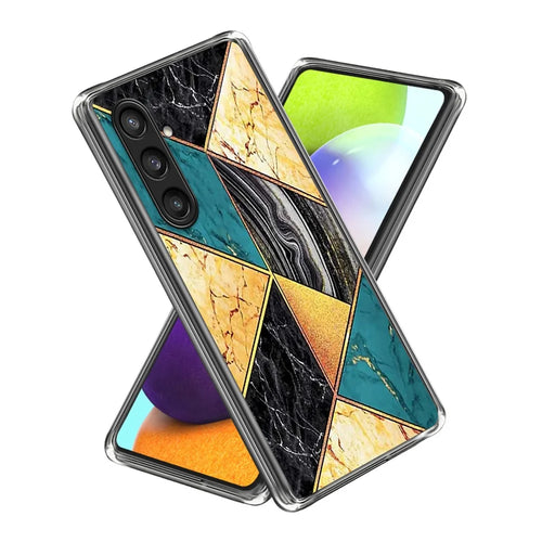 For Samsung Galaxy S25 FE Case Pattern Printing TPU Phone Back Cover - Splicing Marble - 1