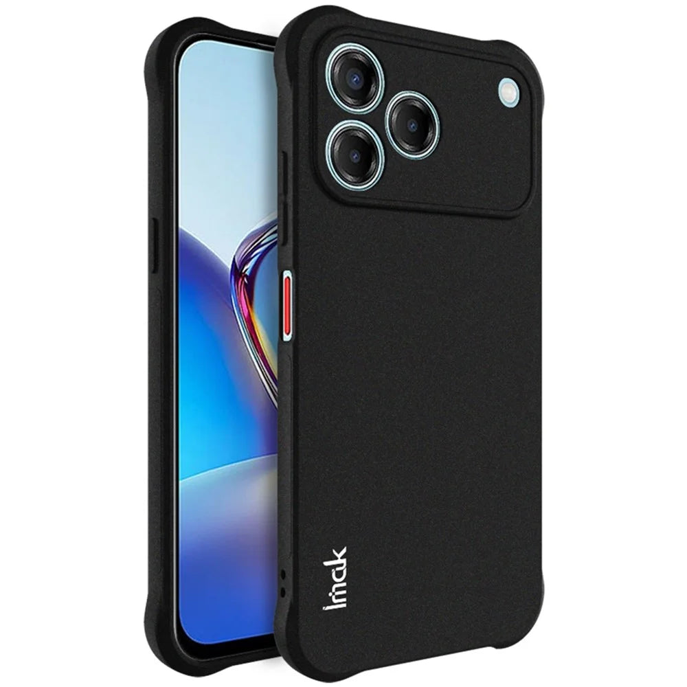IMAK For ZTE Blade V80 Pro 4G / Blade V80 Vita Case TPU Phone Cover Airbag Shockproof Protection - Matte Black - 1