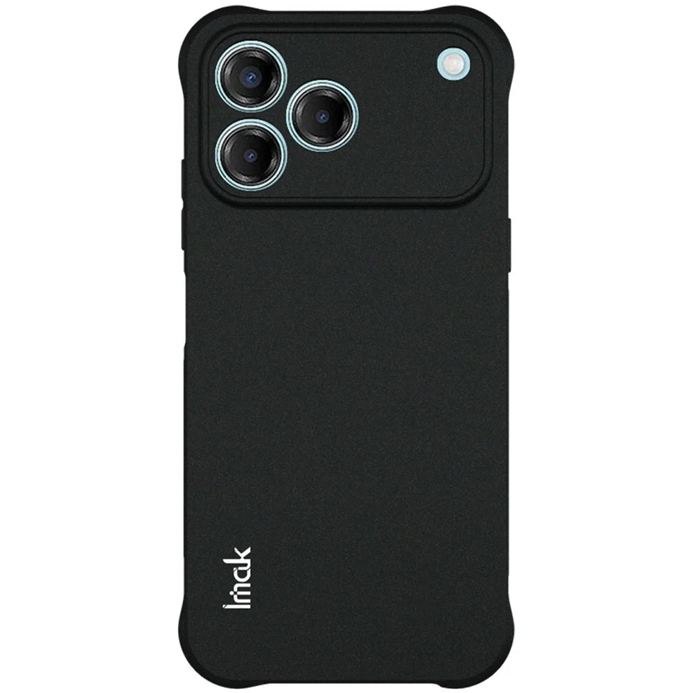 IMAK For ZTE Blade V80 Pro 4G / Blade V80 Vita Case TPU Phone Cover Airbag Shockproof Protection - Matte Black - 2