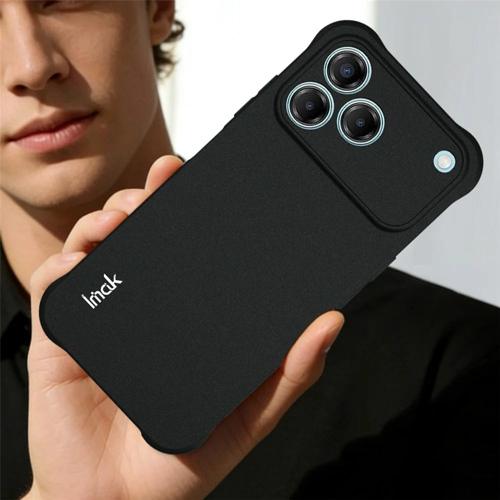 IMAK For ZTE Blade V80 Pro 4G / Blade V80 Vita Case TPU Phone Cover Airbag Shockproof Protection - Matte Black - 4