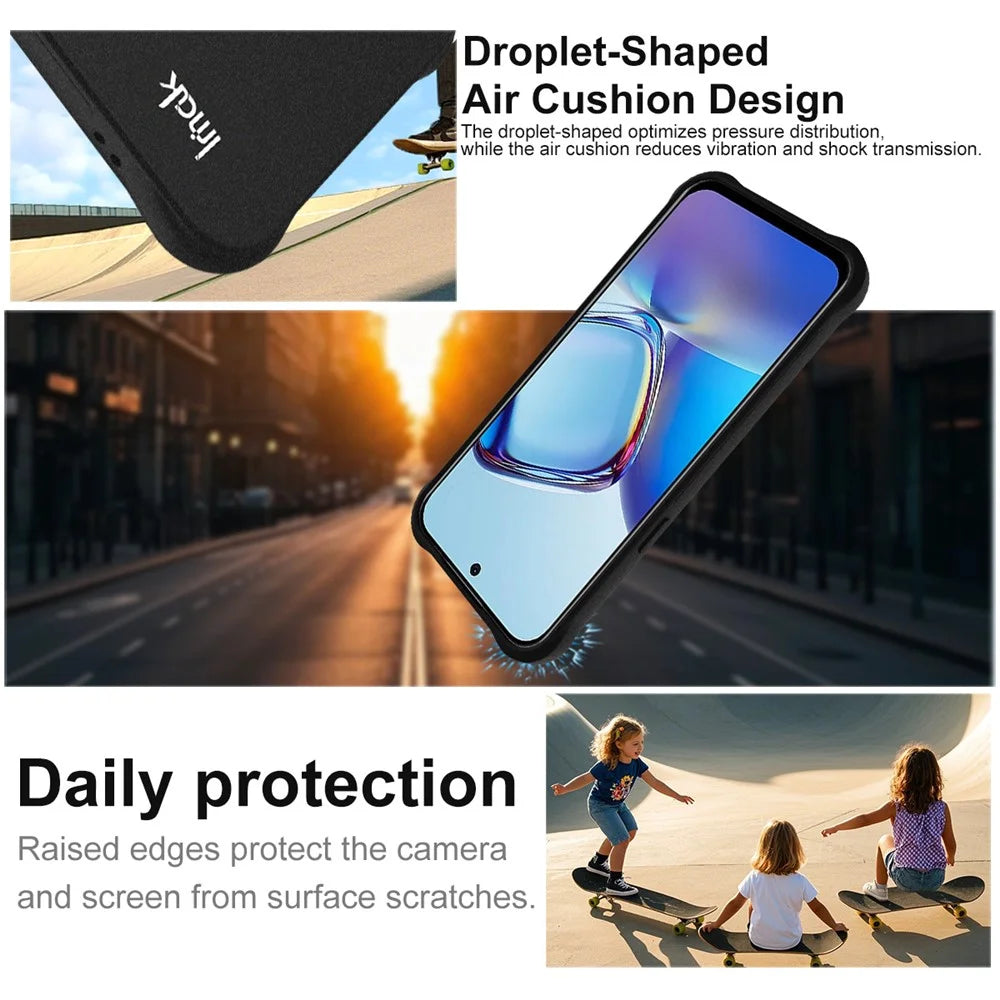 IMAK For ZTE Blade V80 Pro 4G / Blade V80 Vita Case TPU Phone Cover Airbag Shockproof Protection - Matte Black - 5