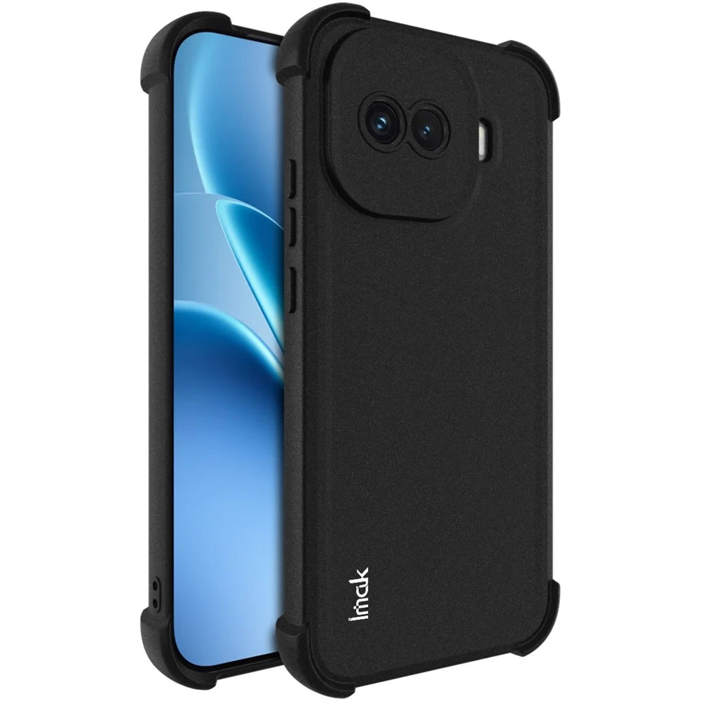 IMAK For vivo iQOO Z11 Turbo 5G Case TPU Phone Cover Airbag Shockproof Protection - Matte Black - 1