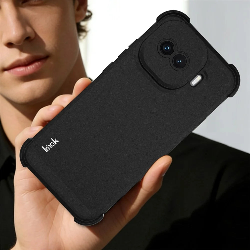 IMAK For vivo iQOO Z11 Turbo 5G Case TPU Phone Cover Airbag Shockproof Protection - Matte Black - 4