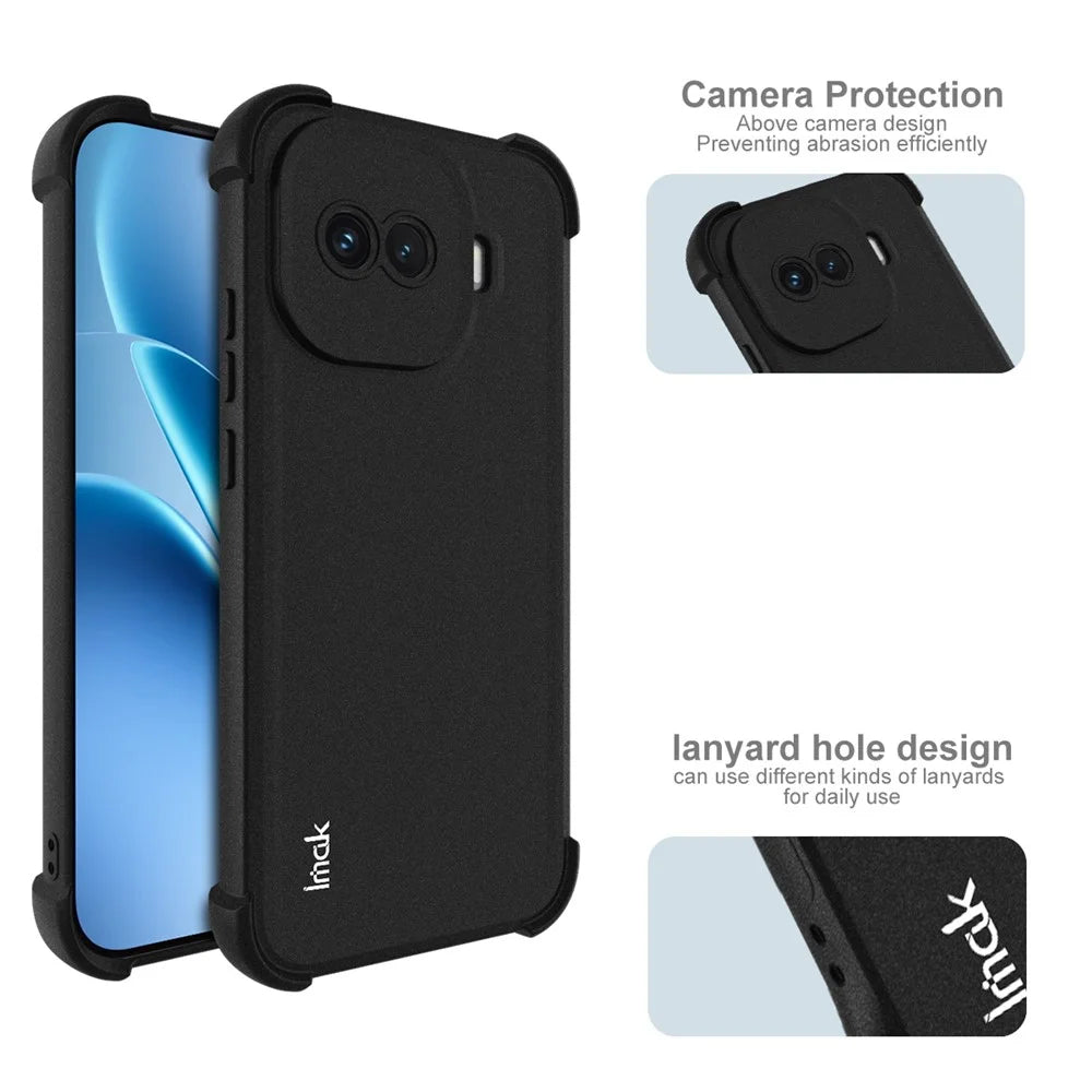 IMAK For vivo iQOO Z11 Turbo 5G Case TPU Phone Cover Airbag Shockproof Protection - Matte Black - 7