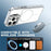 For iPhone 14 Pro Magnetic Case Matching Color Lens Kickstand TPU PC Phone Cover Compatible with MagSafe - White - 4