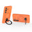 For Samsung Galaxy S24 Magnetic Case Rotating Kickstand TPU PC Phone Cover - Orange - 2