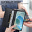 For Samsung Galaxy S26+ Wallet Stand Case Line Splicing TPU PU Leather Phone Cover - Black - 6