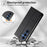 For Samsung Galaxy S26+ Wallet Stand Case Line Splicing TPU PU Leather Phone Cover - Black - 7