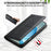 For Sony Xperia 1 VII Wallet Stand Case Line Splicing TPU PU Leather Phone Cover - Black - 4