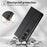 For Sony Xperia 1 VII Wallet Stand Case Line Splicing TPU PU Leather Phone Cover - Black - 7