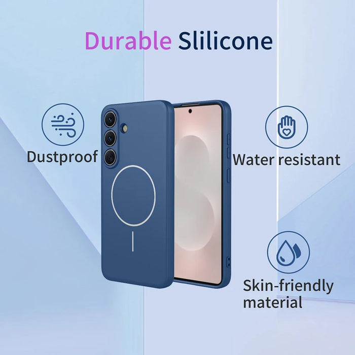 For Samsung Galaxy S26+ Magnetic Case Anti Drop Soft TPU Phone Back Cover - Blue - 2