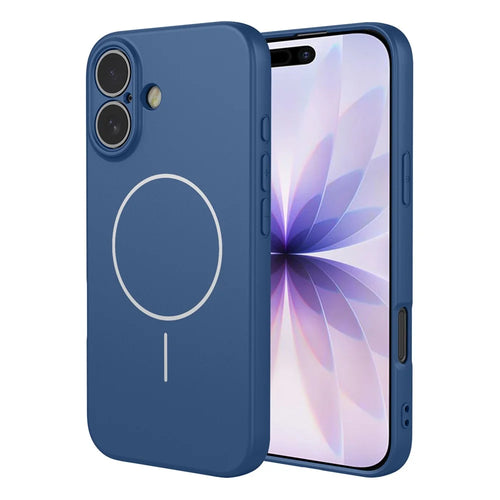 For iPhone 17 Magnetic Case Anti Drop Soft TPU Phone Back Cover Compatible with MagSafe - Blue - 1