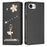 For iPhone 17e / 16e Leather Case RFID Blocking Wallet Stand Rhinestones Ballet Dancer Flip Phone Cover - Black - 1