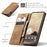 CASEME For Google Pixel 10a Wallet Case  013 Series PU Leather Phone Cover Stand - Brown - 3