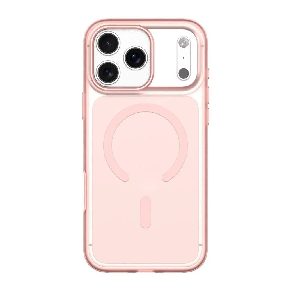 For iPhone 17 Pro Max Magnetic Case 2.5mm Skin Touch PC TPU Anti-slip Phone Cover Compatible with MagSafe - Pink - 2