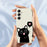For Samsung Galaxy A37 5G Case Love Black Cat Pattern Printing Straight Edge TPU Phone Back Cover - Beige - 6