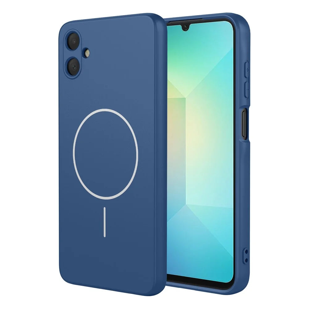 For Samsung Galaxy A06 4G Magnetic Case Anti Drop Soft TPU Phone Back Cover - Blue - 1