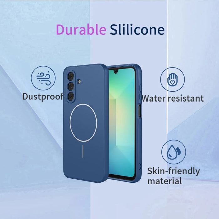 For Samsung Galaxy A26 5G Magnetic Case Anti Drop Soft TPU Phone Back Cover - Blue - 2