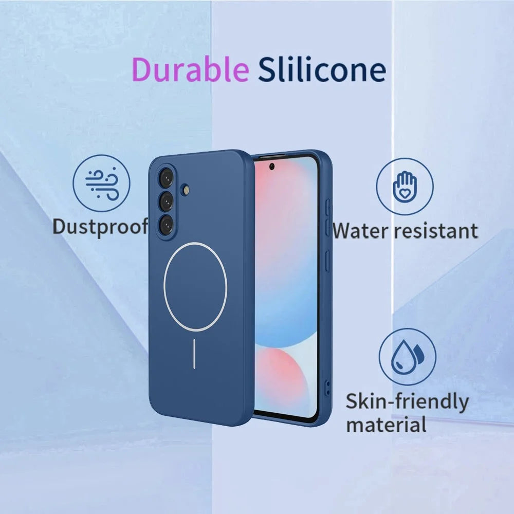 For Samsung Galaxy A56 5G Magnetic Case Anti Drop Soft TPU Phone Back Cover - Blue - 2
