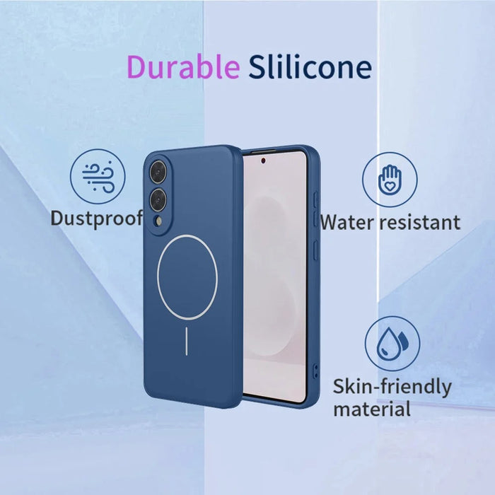 For Samsung Galaxy S25 Edge Magnetic Case Anti Drop Soft TPU Phone Back Cover - Blue - 2
