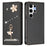 For Samsung Galaxy S25 Ultra Leather Case RFID Blocking Wallet Stand Rhinestones Ballet Dancer Flip Phone Cover - Black - 1