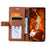 For Samsung Galaxy S26+ Case Imprinted Lines PU Leather Splicing Wallet Phone Cover - Brown - 2