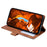 For Samsung Galaxy S26+ Case Imprinted Lines PU Leather Splicing Wallet Phone Cover - Brown - 3