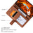 For Samsung Galaxy S26+ Case Imprinted Lines PU Leather Splicing Wallet Phone Cover - Brown - 5