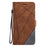 For Samsung Galaxy S26+ Case Imprinted Lines PU Leather Splicing Wallet Phone Cover - Brown - 7