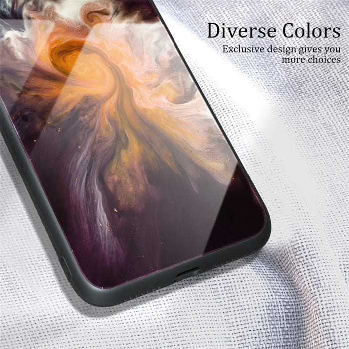 For Samsung Galaxy A37 5G Case Marble Pattern Tempered Glass + PC + TPU Phone Cover - DL01 - 4