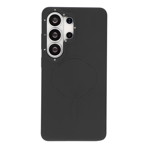 YOUNGKIT Morandi Series For Samsung Galaxy S26 Ultra Magnetic Case Liquid Silicone PC Phone Cover - Black - 1