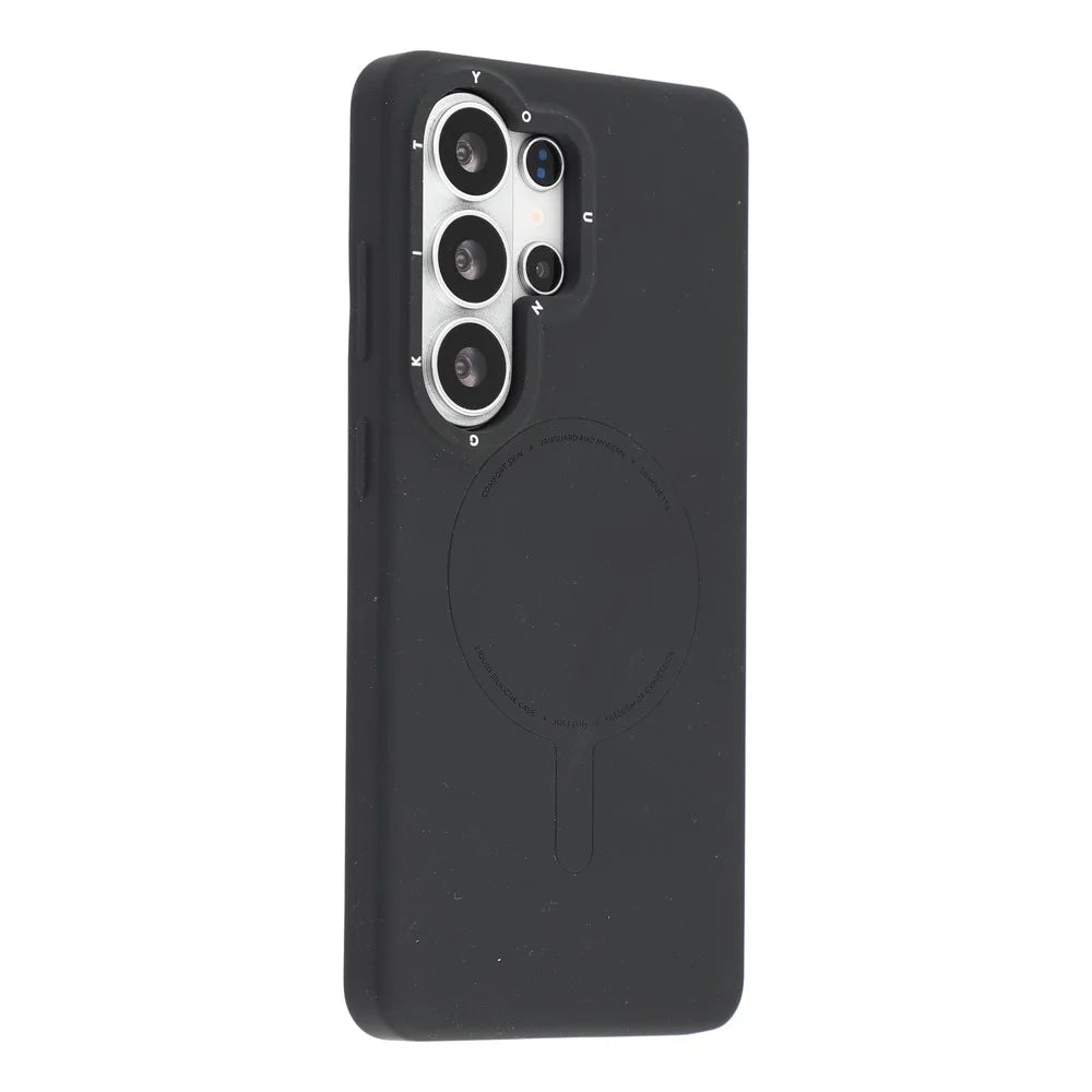 YOUNGKIT Morandi Series For Samsung Galaxy S26 Ultra Magnetic Case Liquid Silicone PC Phone Cover - Black - 3