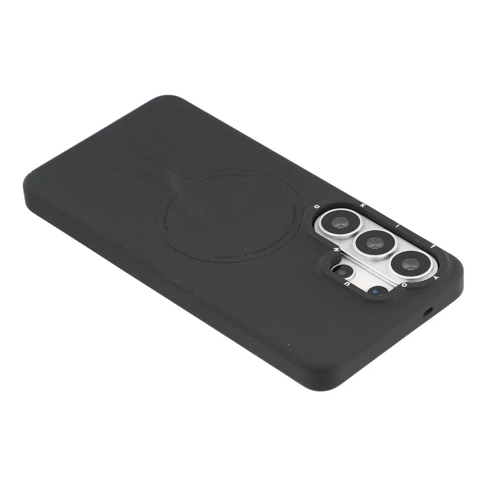 YOUNGKIT Morandi Series For Samsung Galaxy S26 Ultra Magnetic Case Liquid Silicone PC Phone Cover - Black - 5