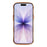 For iPhone 17 Magnetic Case Electroplated Wave Frame Rhinestone Decor TPU PC Phone Cover with Love Glitter Paper - Orange - 3