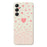 For Samsung Galaxy S26 Case Pink Love Pattern Printing Straight Edge TPU Phone Back Cover - Beige - 1