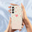 For Samsung Galaxy S26+ Case Pink Love Pattern Printing Straight Edge TPU Phone Back Cover - Beige - 5