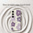 For Samsung Galaxy A37 5G Case Purple Flower Pattern Printing Straight Edge TPU Phone Back Cover - Beige - 3