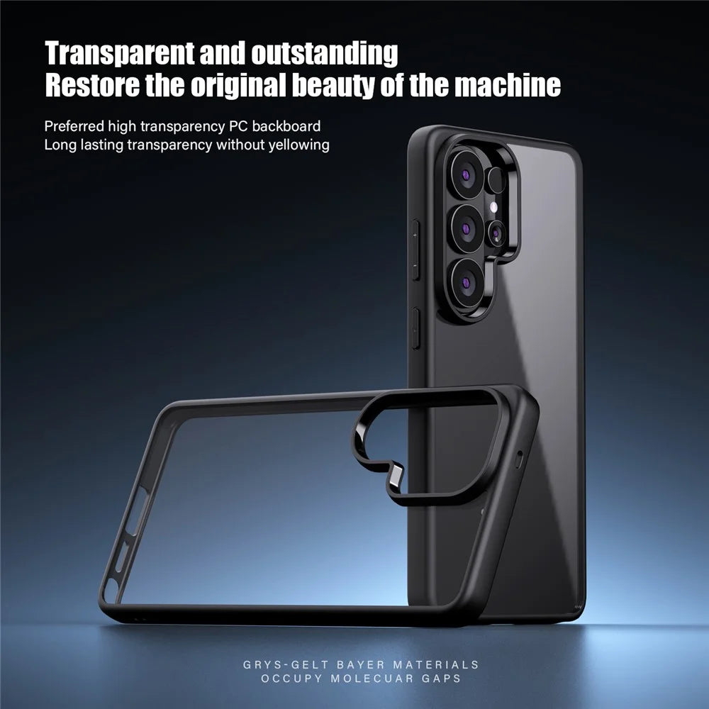 For Samsung Galaxy S26 Ultra Case Shockproof Slim Hard PC+Soft TPU Phone Cover - Black - 3