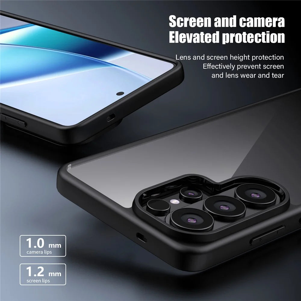 For Samsung Galaxy S26 Ultra Case Shockproof Slim Hard PC+Soft TPU Phone Cover - Black - 4