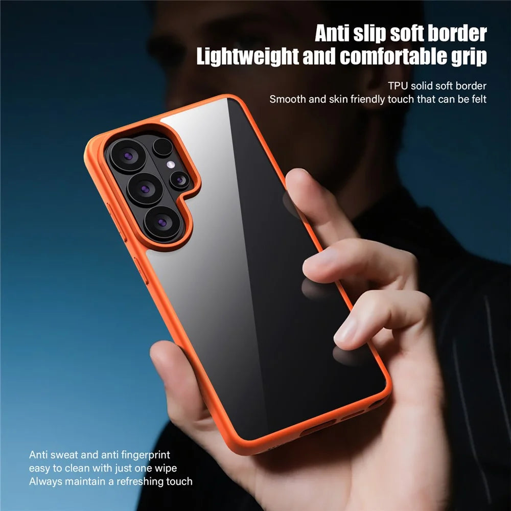 For Samsung Galaxy S26 Ultra Case Shockproof Slim Hard PC+Soft TPU Phone Cover - Black - 5