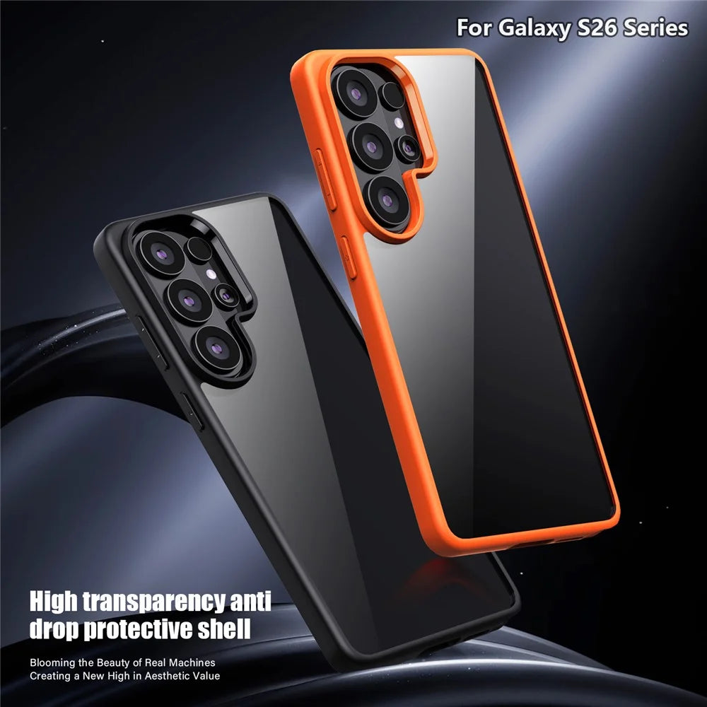 For Samsung Galaxy S26 Ultra Case Shockproof Slim Hard PC+Soft TPU Phone Cover - Black - 7